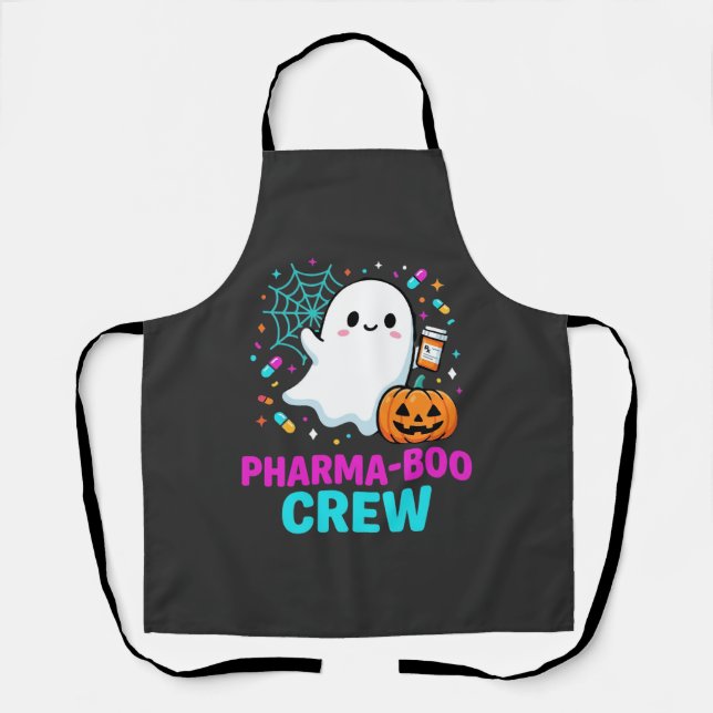 Apotheker Halloween Pharma-Boo-Crew Geist Design_ Schürze (Vorderseite)