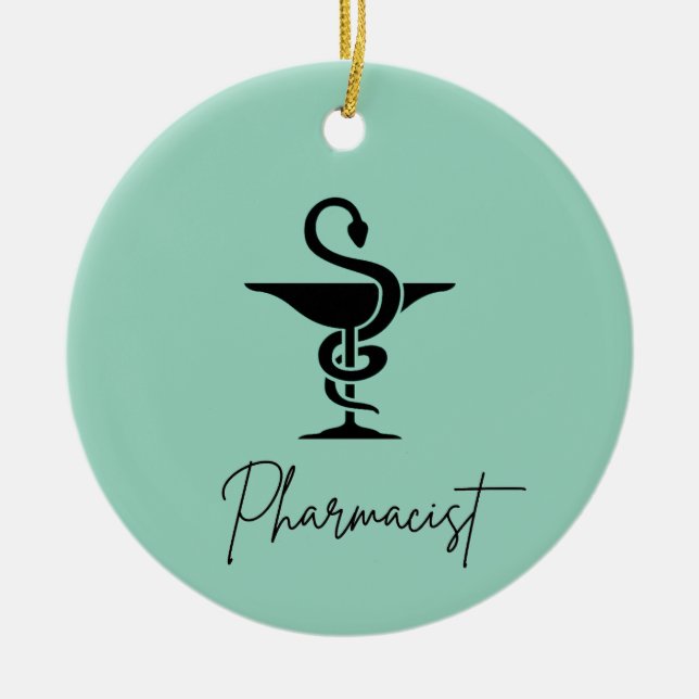 Apotheker Keramik Ornament (Vorne)