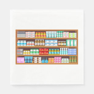 Apotheker Medizinflaschen und Zubehör Apotheke Serviette