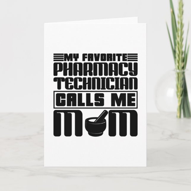 Apotheker Mein Liebling nennt mir Mama Geschenk Karte (Vorderseite)