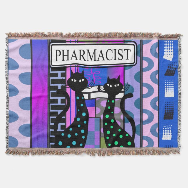Apotheker-PharmD gesponnene umfassende Katzen Decke (Vorderseite)
