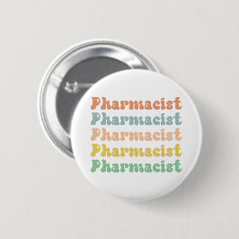 Apotheker Retro Groovy Pharmacy Button