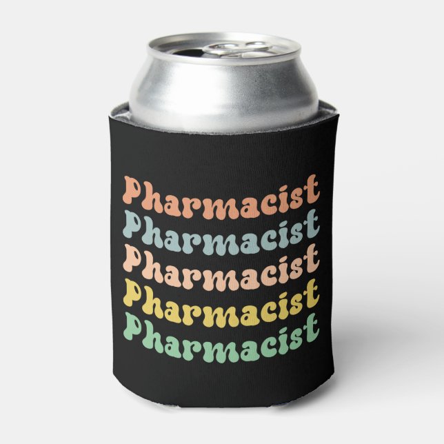 Apotheker Retro Groovy Pharmacy Dosenkühler (Kanne Vorderseite)