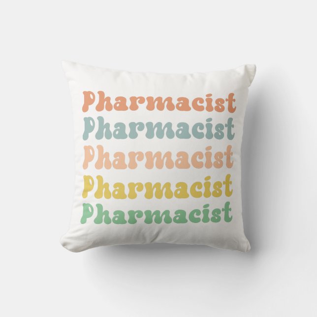 Apotheker Retro Groovy Pharmacy Kissen (Vorderseite)