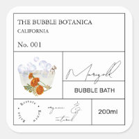 Apotheker-Ringelblumen-Schaumbad-Label