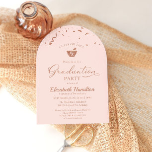 Apotheker-Schulabschluss-Einladung Roségold PharmD Einladung