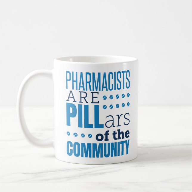 Apotheker sind Pillars Funny Pharmacist Pharmacy Kaffeetasse (Links)