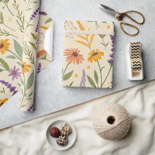Apotheker-Sommer-Kräuter-Blütenmuster Geschenkpapier