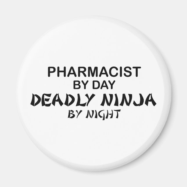 Apotheker Todly Ninja durch Nacht Magnet (Vorne)