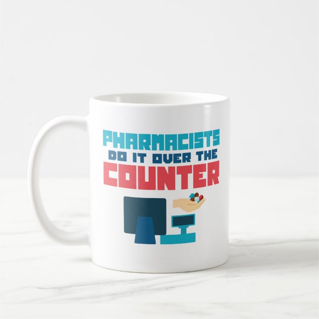 Apotheker tun es über der GegenPharmD Kaffeetasse (Links)