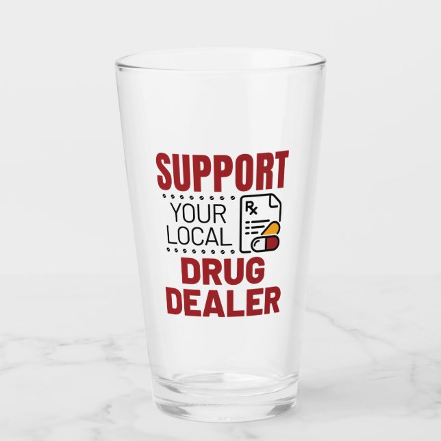 Apotheker unterstützen Ihren örtlichen Arzneimitte Glas (Vorderseite)