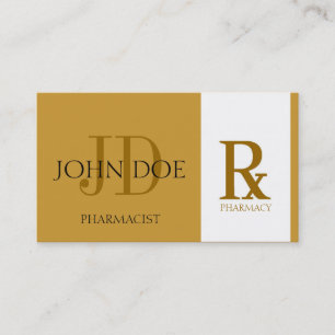 Apotheker/Verordnungs-Apotheken-gelbes Gold Visitenkarte