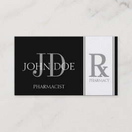 Apotheker-Verordnungs-Apotheken-Schwarzes/Platin Visitenkarte