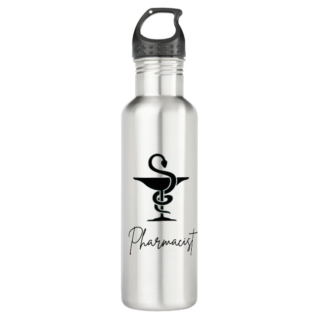 Apotheker Wasserflasche aus nicht rostendem Stahl Edelstahlflasche (Vorderseite)