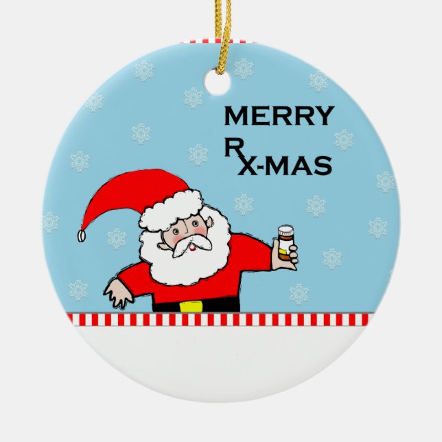 Apotheker-Weihnachten Keramikornament (Vorne)