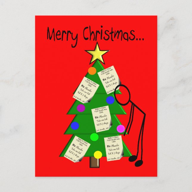 Apotheker Weihnachtskarten Feiertagspostkarte (Vorderseite)