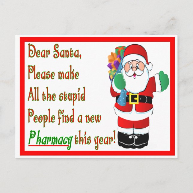 Apotheker Weihnachtskarten & Geschenke Feiertagspostkarte (Vorderseite)