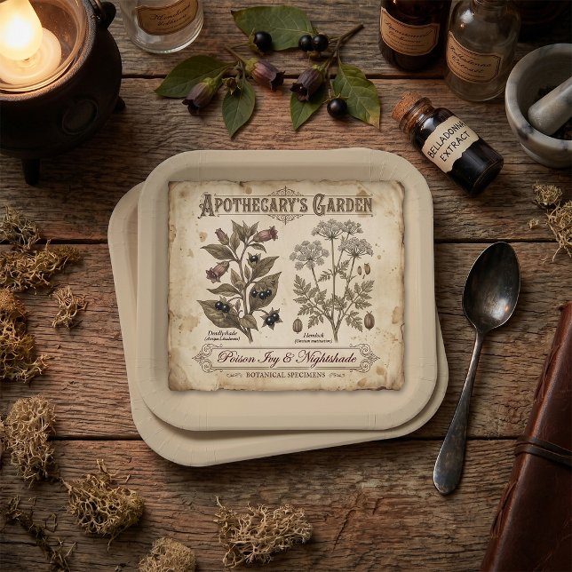 Apothekergarten Giftige Nachtschatten Pappteller (Von Creator hochgeladen)