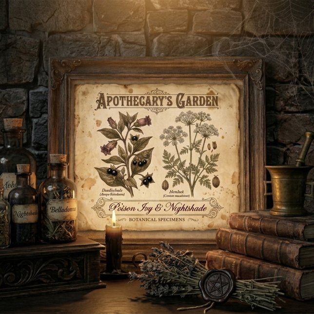 Apothekergarten Giftige Nachtschatten Poster (Von Creator hochgeladen)