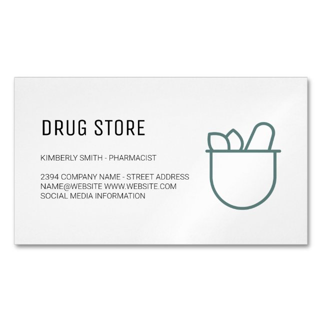 Apothekerin | Medizin Magnetische Visitenkarte (Vorderseite)