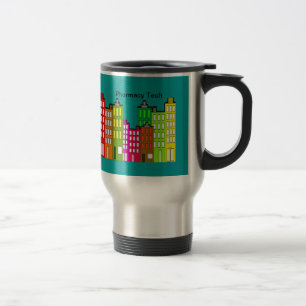 Apotheketech-Reise-Tasse Retro Kunst Reisebecher
