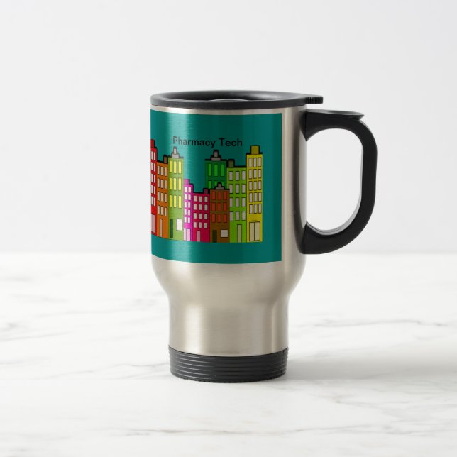 Apotheketech-Reise-Tasse Retro Kunst Reisebecher (Rechts)