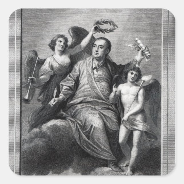 Apotheose von Handel, 1787 Quadratischer Aufkleber (Vorderseite)