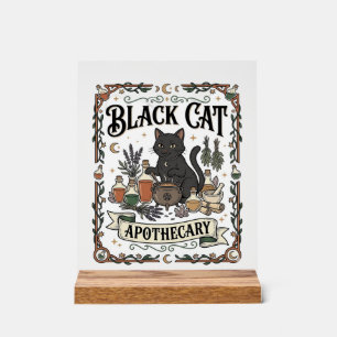 Apothicaire Chat Noir Chat Sorcière Mystique Apoth