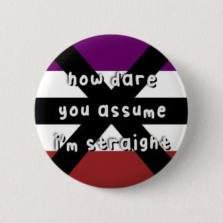 Apothisexual Prix - "How Dare You Assume" - LGBT Button