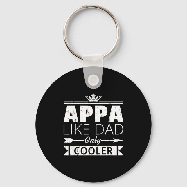 Appa Cooler Funny Korean Dad Father's Day Quote  Schlüsselanhänger (Vorderseite)