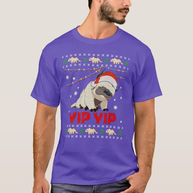 Appa Sky Bison yip yip hässlicher Weihnachtspullov T-Shirt (Vorderseite)