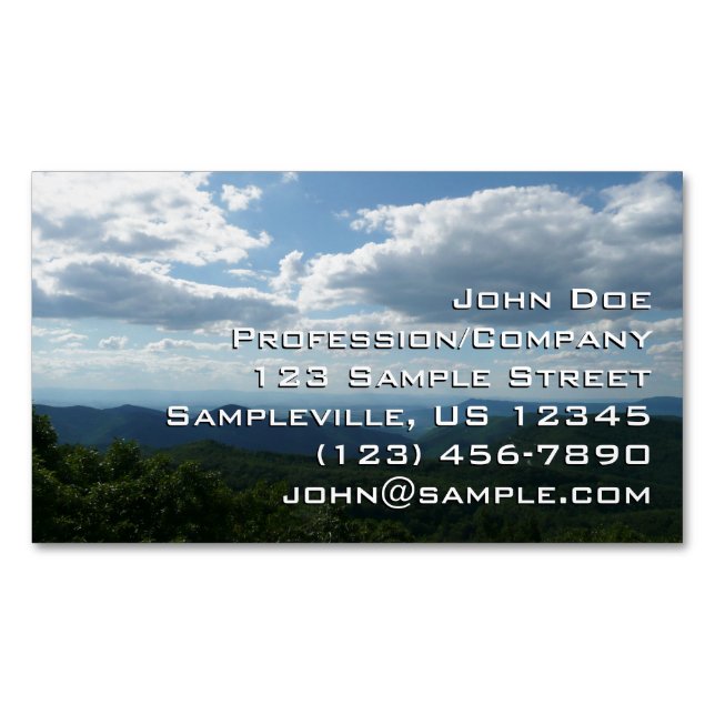Appalachen II Shenandoah Magnetische Visitenkarte (Vorderseite)