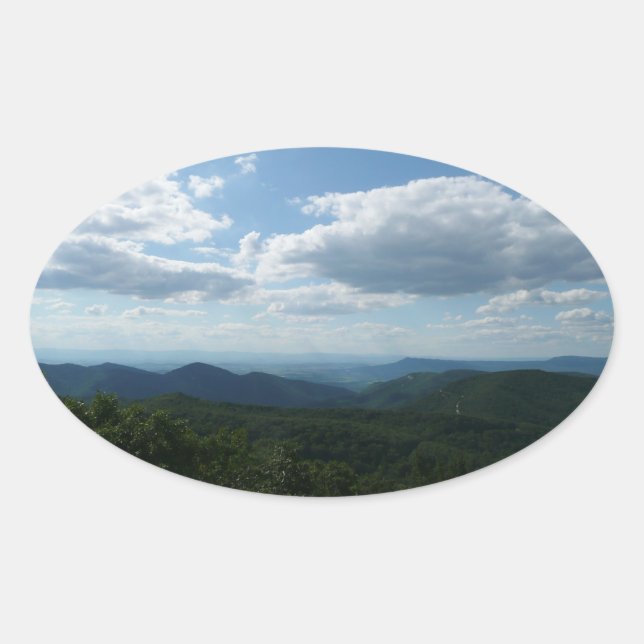 Appalachen II Shenandoah Ovaler Aufkleber (Vorderseite)