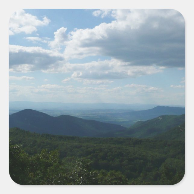 Appalachen II Shenandoah Quadratischer Aufkleber (Vorderseite)