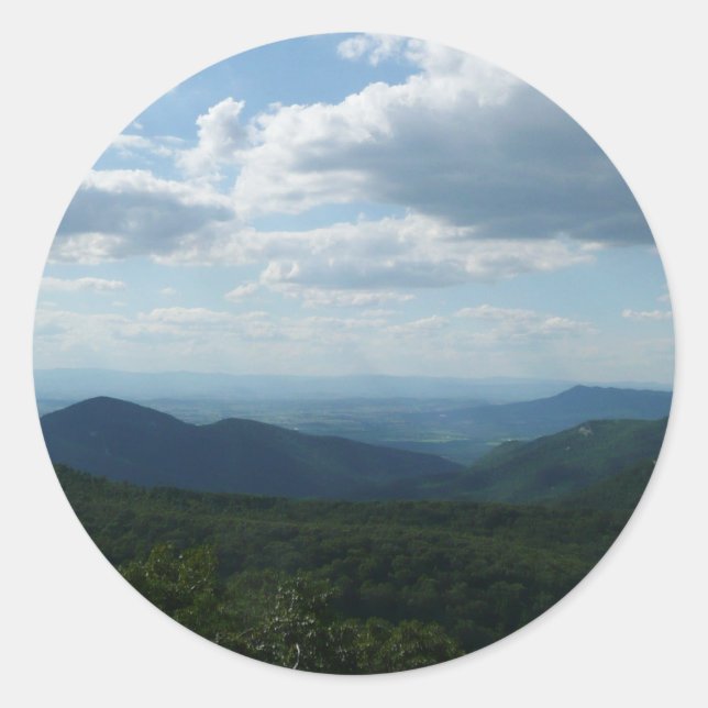 Appalachen II Shenandoah Runder Aufkleber (Vorderseite)