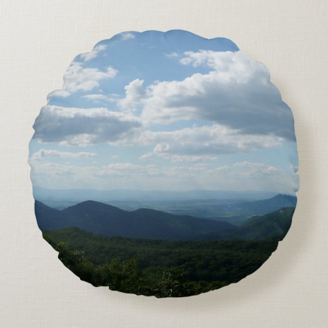 Appalachen II Shenandoah Rundes Kissen (Vorderseite)