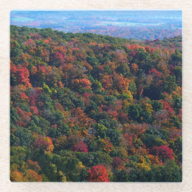 Appalachen im Herbst Glasuntersetzer (Vorderseite)