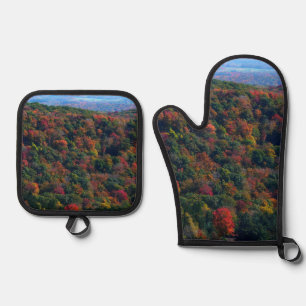 Appalachen im Herbst Ofenhandschuh & Topflappen-Set