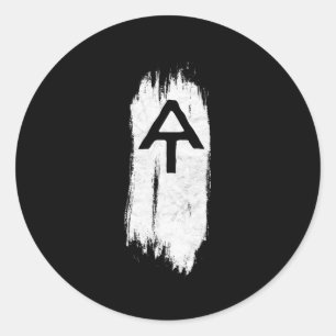 Appalachen-Lehrpfad bei Minimalistischem Wandern Runder Aufkleber