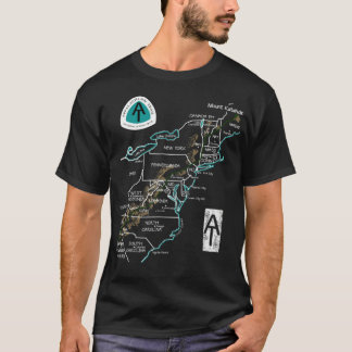 Appalachen National Landschaftlich Train Map T-Shirt