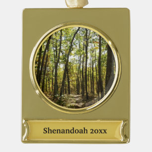 Appalachen-Pfad im Oktober in Shenandoah Banner-Ornament Gold