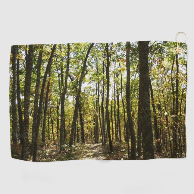 Appalachen-Pfad im Oktober in Shenandoah Golfhandtuch (Horizontal)