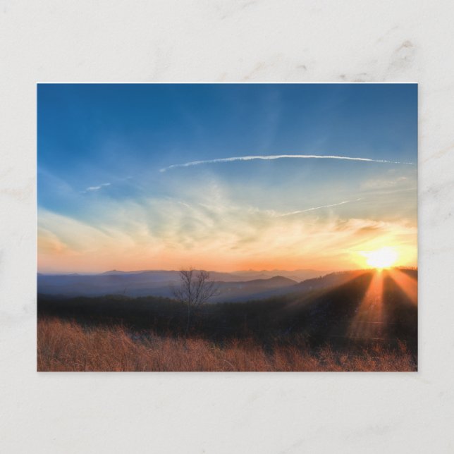 Appalachen und Blue Ridge Mountains Sunset Postkarte (Vorderseite)