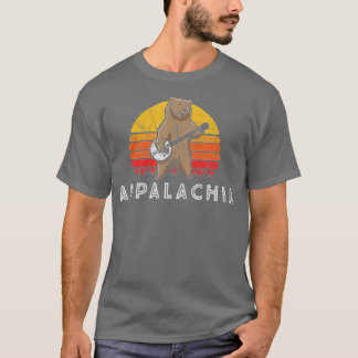 Appalachia Bluegrass Banjo Bear Funny Retro T-Shirt