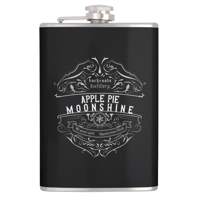 Appalachia Moonshine-Etikett Flachmann (Vorderseite)