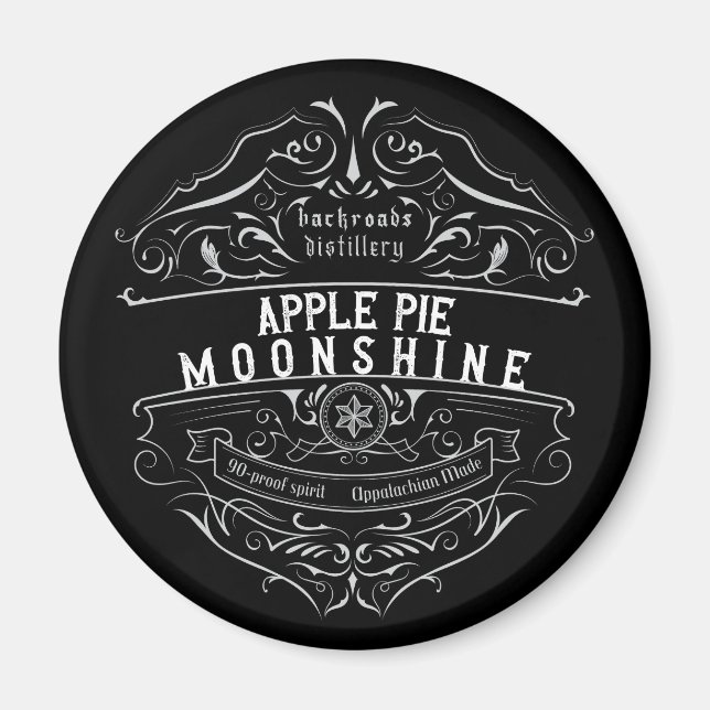 Appalachia Moonshine-Etikett Magnet (Vorne)