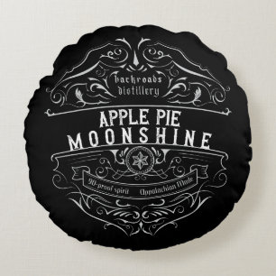 Appalachia Moonshine-Etikett Rundes Kissen