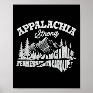 Appalachia Starke Outdoor-Bergwandern Nc Desi Poster