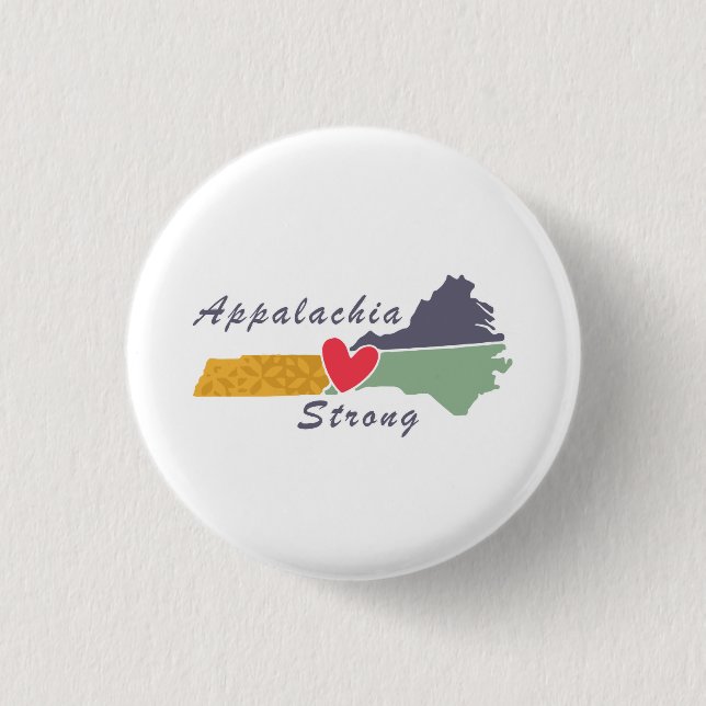 Appalachia Strong NC Mountains Button (Vorderseite)