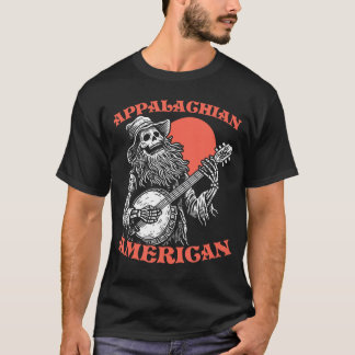 Appalachian American Skeleton Banjo-Spieler Bluegr T-Shirt